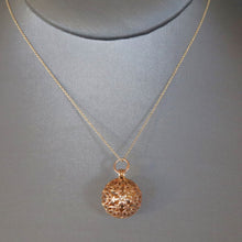 Load image into Gallery viewer, Antique pomander pendant with openwork design in 9ct gold