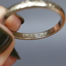 Load image into Gallery viewer, Antique wedding band with orange blossom motif in 18ct white gold