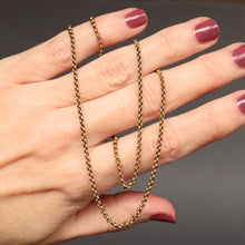 Load image into Gallery viewer, Antique gold chain. Antique belcher link chain. Belcher link chain. Gold belcher link chain. Mid-length gold chain. Gold chain with safety clasp. Fine gold chain.