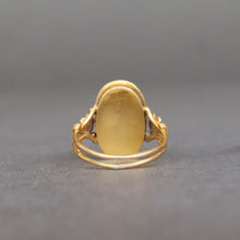 Load image into Gallery viewer, Antique Victorian micromosaic pinky ring with swan in 18ct gold