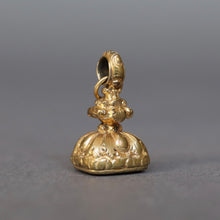 Load image into Gallery viewer, Antique Georgian era seal fob with carnelian intaglio engraved with initials MH HM WH HW