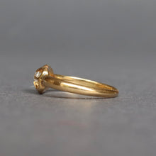 Load image into Gallery viewer, Antique Edwardian belcher set diamond (0.1ct) ring in 18ct gold