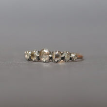 Load image into Gallery viewer, Antique Georgian era half hoop diamond rivière ring in 18ct gold