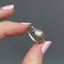 Load image into Gallery viewer, Antique rose cut diamond (0.7ct) foil back ring in 14ct gold