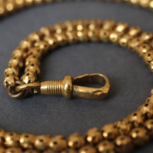 Load image into Gallery viewer, Antique Victorian pinchbeck guard chain with star links (52"/132cm)