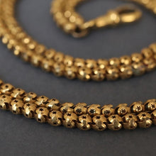 Load image into Gallery viewer, Antique Victorian pinchbeck guard chain with star links (52"/132cm)