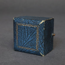 Load image into Gallery viewer, Vintage blue ring box with black velvet lining