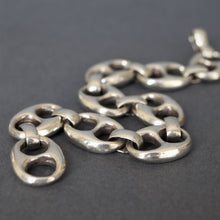 Load image into Gallery viewer, Vintage Italian mariner link bracelet in silver