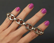 Load image into Gallery viewer, Mariner link bracelet. Anchor link bracelet. Gucci link bracelet. Vintage Gucci link bracelet. Vintage mariner link bracelet. Vintage anchor link bracelet. Puffy link bracelet. Vintage puffy link bracelet. Silver anchor link bracelet. Silver puffy link bracelet. Silver mariner link bracelet. Silver anchor link bracelet.