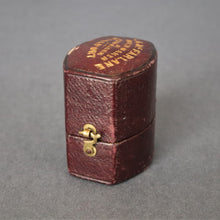 Load image into Gallery viewer, Lozenge shaped box. Lozenge shaped ring box. Antique ring box. Antique ring box. Vintage lozenge shaped ring box. Antique leather ring box. Leather ring box.