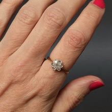 Load image into Gallery viewer, Vintage ring. Daisy ring. Cluster ring. Flower ring. Diamond cluster ring. Diamond daisy ring. Diamond flower ring. Vintage cluster ring. Vintage flower ring. Vintage daisy ring. Edwardian daisy ring. Edwardian ring. Antique ring. Antique flower ring. Antique cluster ring. Antique daisy ring. Engagement ring. Diamond engagement ring. Vintage engagement ring. Antique engagement ring.