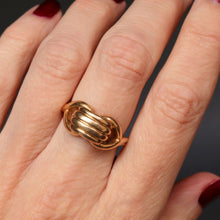 Load image into Gallery viewer, Retro ring. Horse bit ring. Horsebit ring. Gold horsebit ring. Gold horse bit ring. Chunky gold ring. Chunky vintage ring. Heavy vintage ring. Chunky ring.