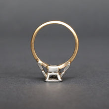 Load image into Gallery viewer, Vintage Art Deco diamond (0.4ct) solitaire ring in platinum & 18ct gold