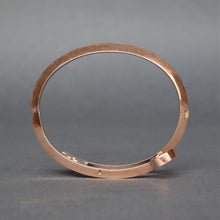 Load image into Gallery viewer, Vintage key shaped bypass bangle in 9ct rose gold