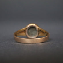Load image into Gallery viewer, Antique Victorian era pearl & black enamel mourning ring in 15ct gold