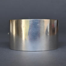 Load image into Gallery viewer, Antique Edwardian wide cuff with floral engraving in sterling silver