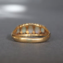 Load image into Gallery viewer, Antique Edwardian era opal five-stone ring in 18ct gold