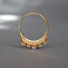 Load image into Gallery viewer, Antique Edwardian era opal five-stone ring in 18ct gold