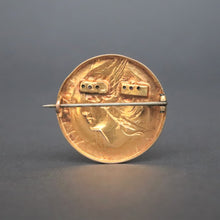 Load image into Gallery viewer, Antique French diamond & ruby brooch in 18ct gold by Revillon