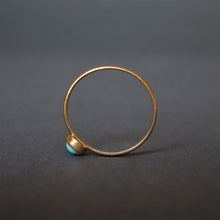 Load image into Gallery viewer, Antique Victorian era turquoise cabochon ring in 22ct gold