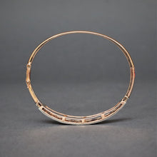 Load image into Gallery viewer, Antique ruby & diamond checkerboard bangle in 9ct gold