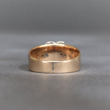 Load image into Gallery viewer, Vintage letter 'B' ring with diamonds in 14ct gold