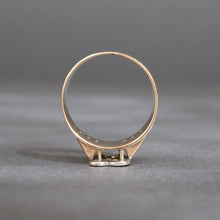 Load image into Gallery viewer, Vintage letter 'B' ring with diamonds in 14ct gold
