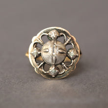 Load image into Gallery viewer, Antique Edwardian era Dutch diamond ring in 14ct gold & silver