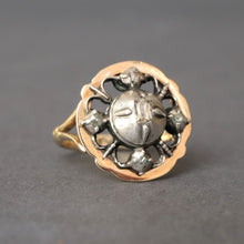 Load image into Gallery viewer, Edwardian diamond ring. Edwardian ring. Dutch diamond ring. Antique table cut diamond ring. Georgian ring. Antique ring. Georgian diamond ring. Georgian diamond ring. Georgian rose cut diamond ring. Antique diamond ring.