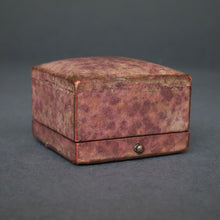 Load image into Gallery viewer, Antique French brown leather ring box with velvet lining