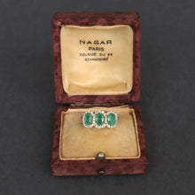 Load image into Gallery viewer, antique ring box French Nagar Paris velvet satin vintage jewelry jewellery engagement gift anniversary