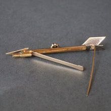Load image into Gallery viewer, Antique Victorian diamond arrow brooch in 14ct gold