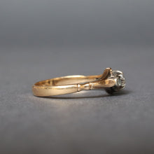 Load image into Gallery viewer, Antique rose cut diamond trilogy ring in 18ct gold