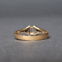Load image into Gallery viewer, Antique rose cut diamond trilogy ring in 18ct gold