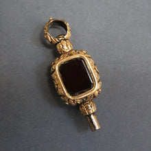 Load image into Gallery viewer, Antique Victorian era watch key with carnelian & gold casing
