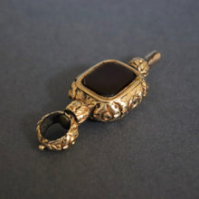 Load image into Gallery viewer, Antique Victorian era watch key with carnelian & gold casing