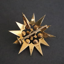 Load image into Gallery viewer, Antique Victorian turquoise star converter pendant in 15ct gold