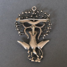 Load image into Gallery viewer, Antique Victorian era Saint Esprit converter pendant in silver & paste