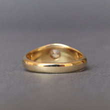 Load image into Gallery viewer, Antique art deco era solitaire ring with diamond (0.2ct) in 14ct gold