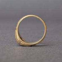 Load image into Gallery viewer, Antique art deco era solitaire ring with diamond (0.2ct) in 14ct gold