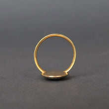 Load image into Gallery viewer, Antique Georgian sepia mourning ring with angel in 14ct gold