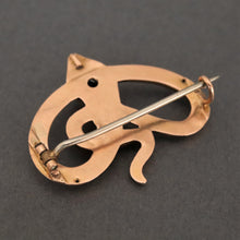 Load image into Gallery viewer, Antique Victorian era snake brooch in 15ct gold