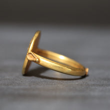 Load image into Gallery viewer, Ring depicting ancient Greek coin, Agathocles & Zeus in 18ct gold