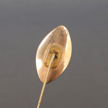 Load image into Gallery viewer, Antique Georgian era sepia mourning pin in 14ct gold