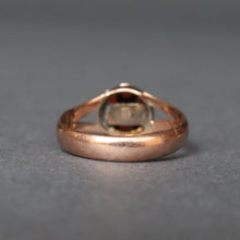 Load image into Gallery viewer, Antique Victorian coral & diamond cluster daisy ring in 9ct gold