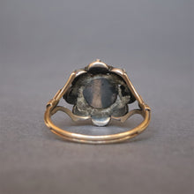 Load image into Gallery viewer, Antique Georgian rose cut diamond ring in 14ct gold & silver