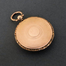 Load image into Gallery viewer, Antique Edwardian era locket in 9ct gold with garnets & sapphires