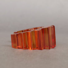 Load image into Gallery viewer, Vintage mid-century &#39;Prystal&#39; Bakelite cuff in burnt orange
