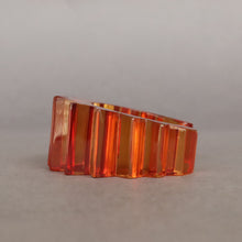 Load image into Gallery viewer, Vintage mid-century &#39;Prystal&#39; Bakelite cuff in burnt orange
