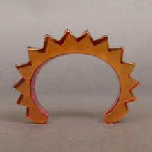 Load image into Gallery viewer, Vintage mid-century &#39;Prystal&#39; Bakelite cuff in burnt orange

